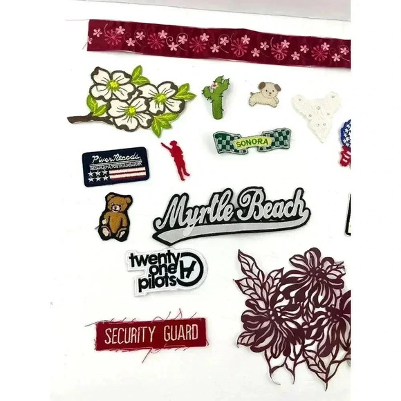 20 PC Assorted Sewing Applique Patches Iron on Sew On NEW Mixed Vintage - Picture 2 of 8